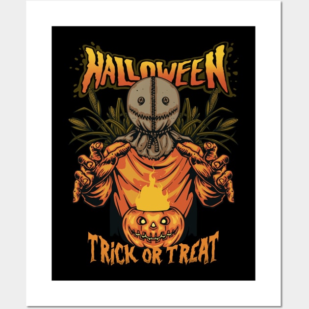 Halloween The Scarecrow Wall Art by Wagum Std